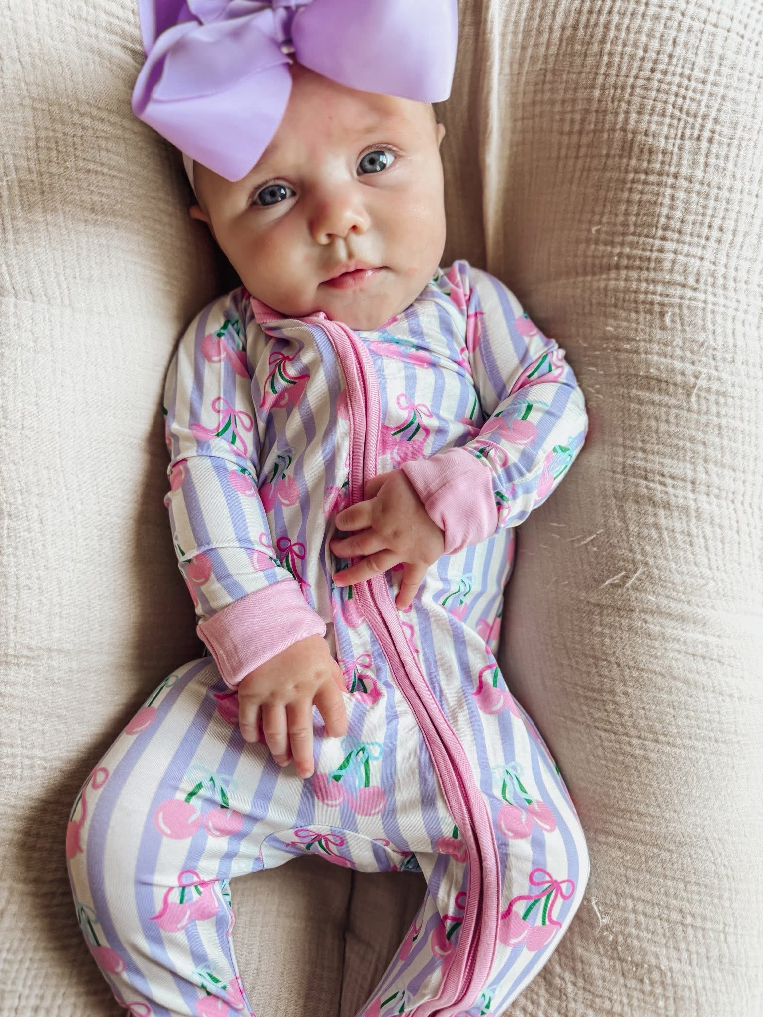 Coquette Cherries Double Zippy Romper