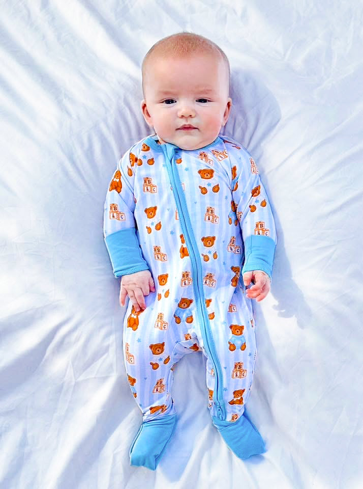 Teddy Time Double Zippy Romper