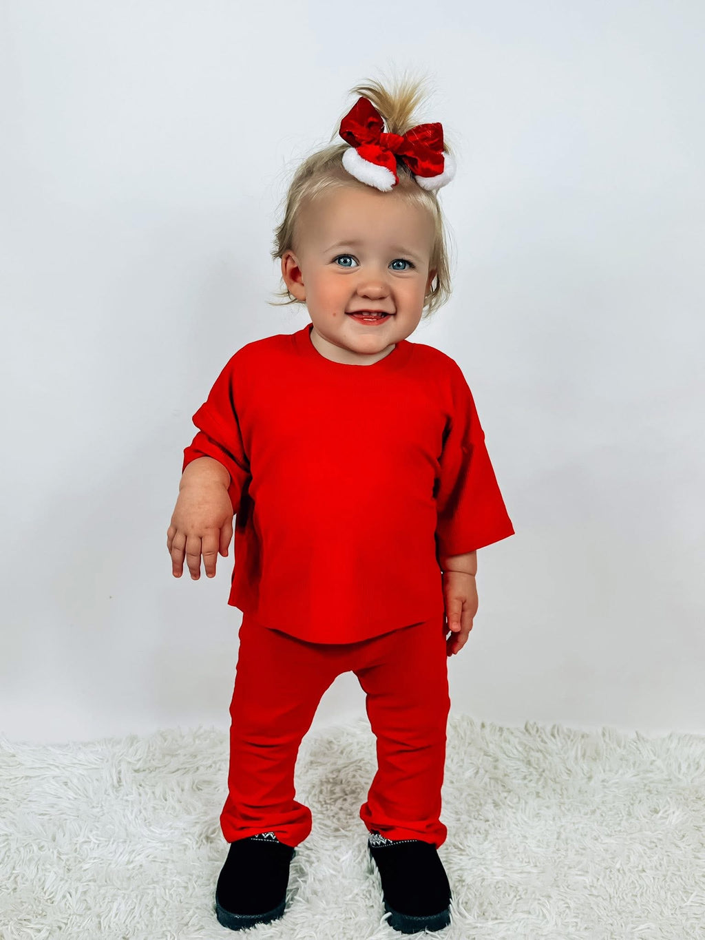 Cranberry Kids Ribbed Daywear Pant Set