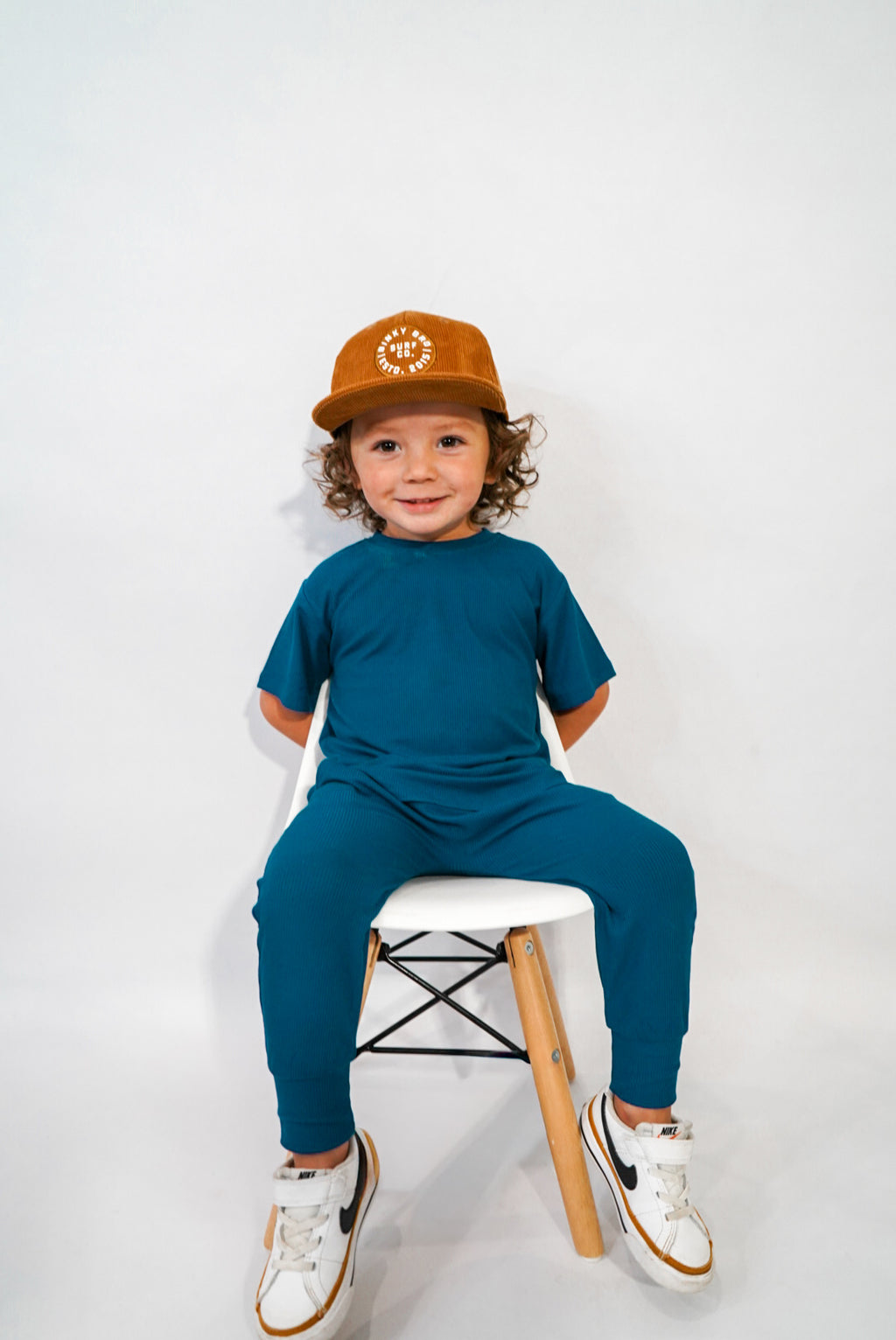 Blueberry Ribbed Oversized Tee