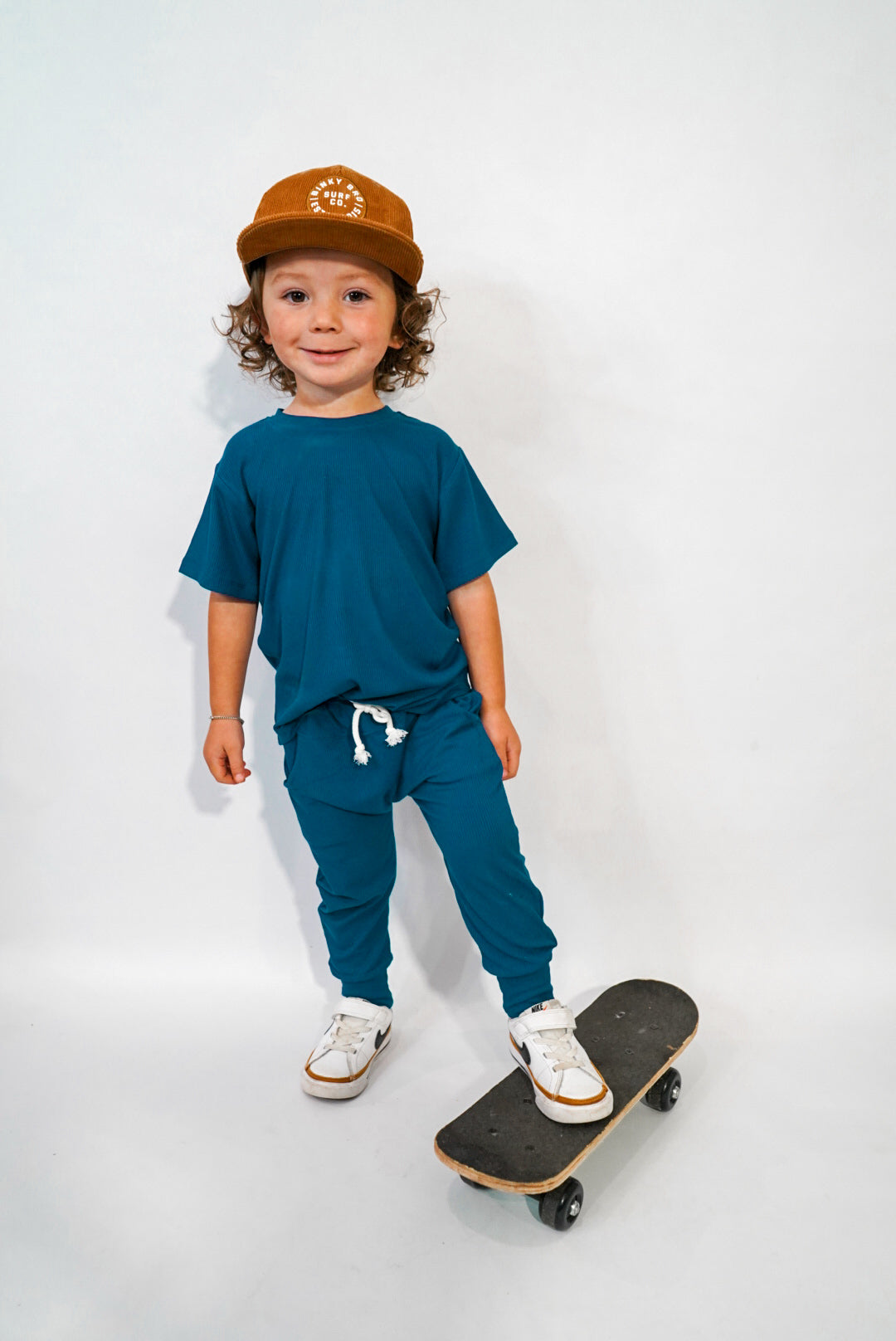 Blueberry Ribbed Oversized Tee