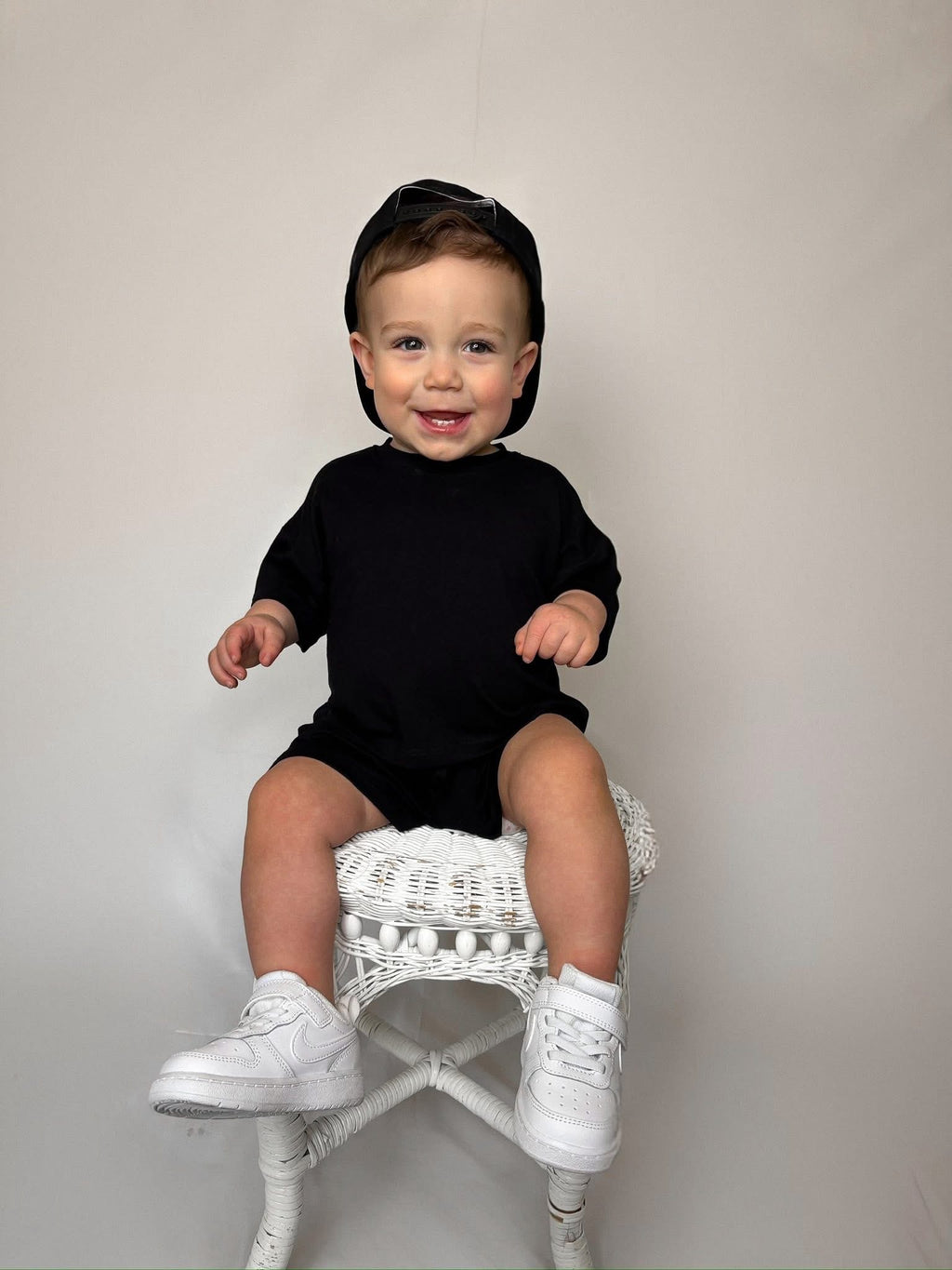 Black licorice Oversized Short Set