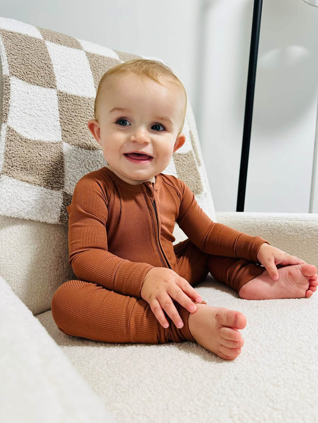 Toasted Toffee Double Zippy Romper