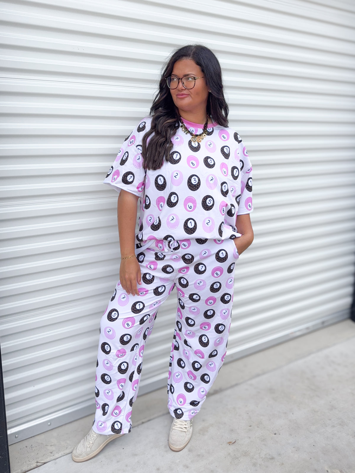 Lucky 8balls Womens Barrel Pants Set
