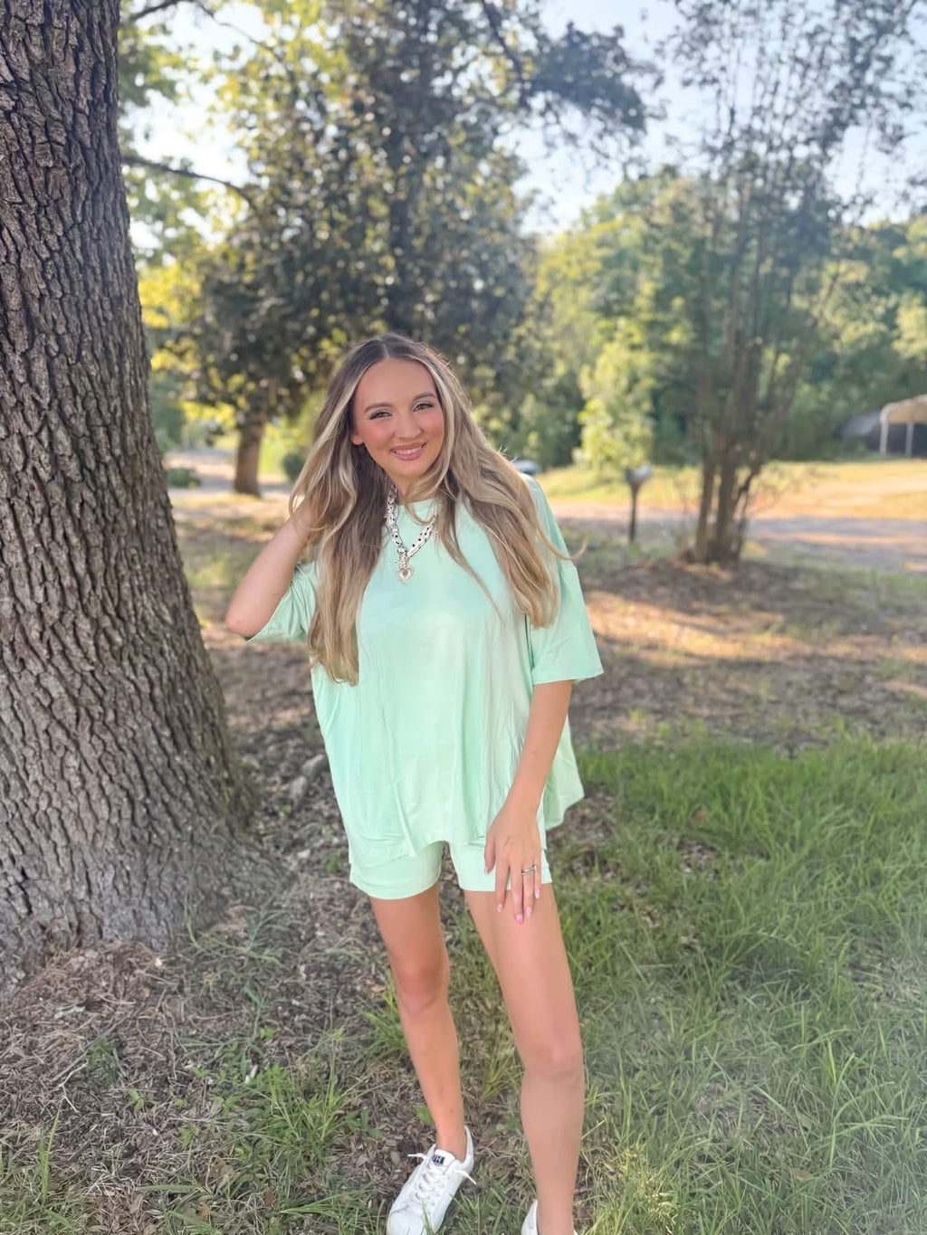 Seafoam Womens Biker Short Set