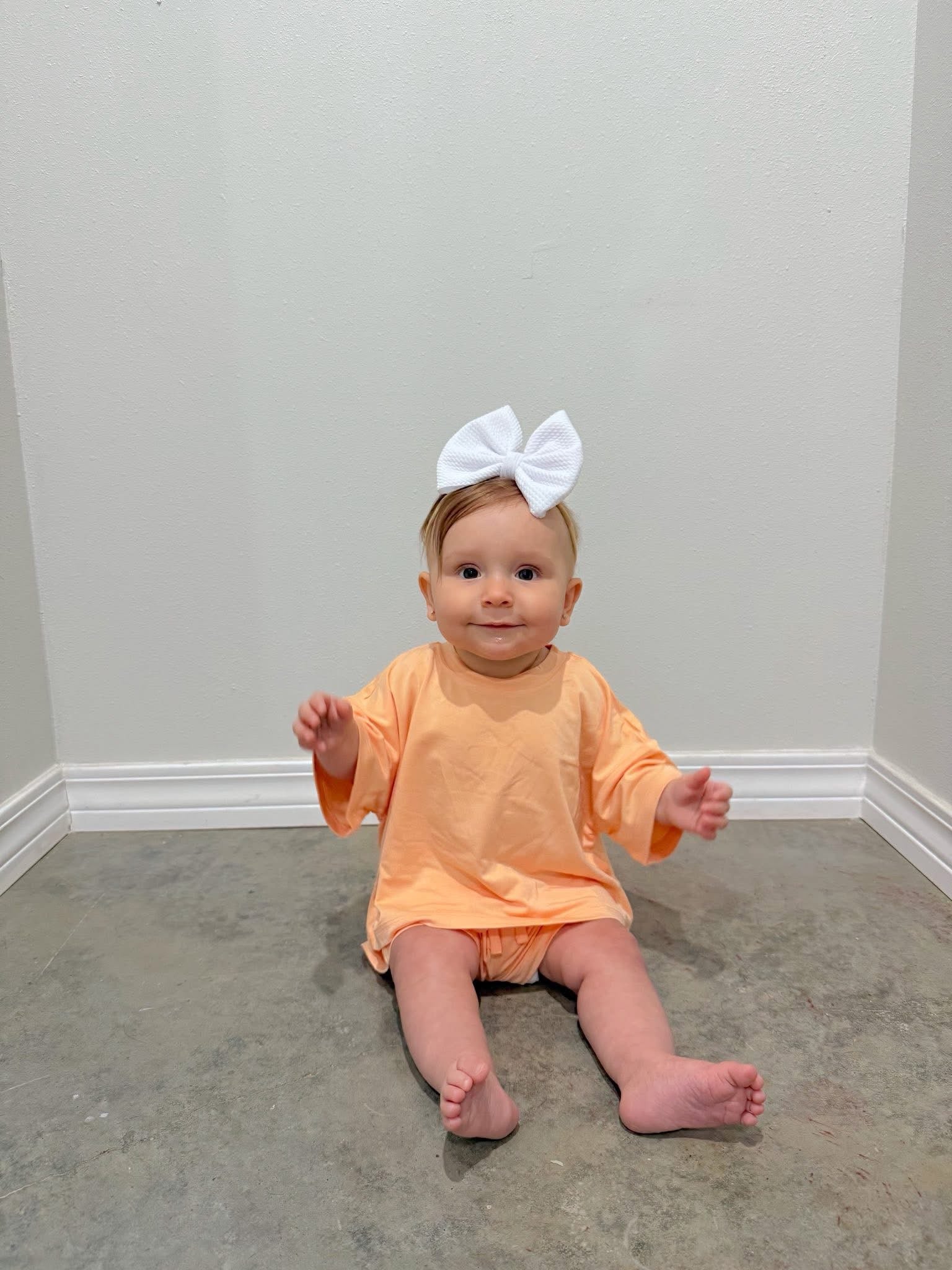 Peach Belini Oversized Short Set