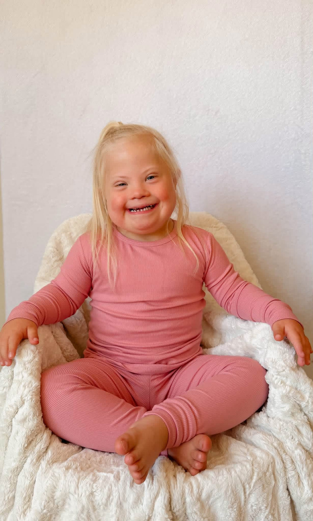 Dusty Rose Ribbed Two Piece Set