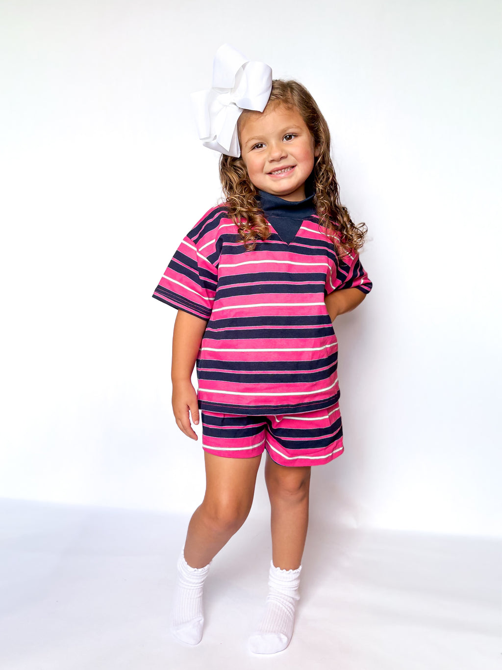 Boardwalk Babe Kids Mockneck Short Set