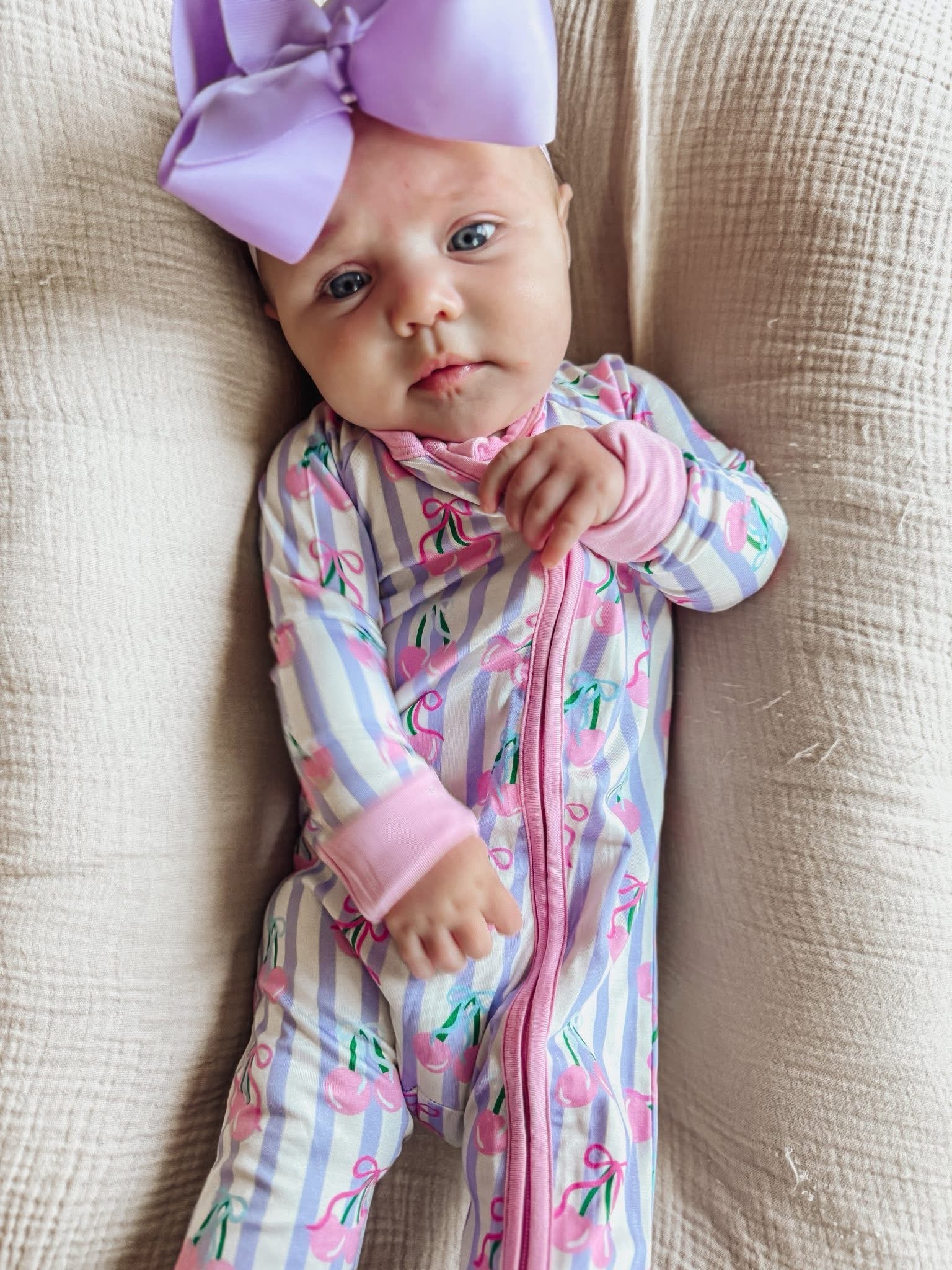 Coquette Cherries Double Zippy Romper