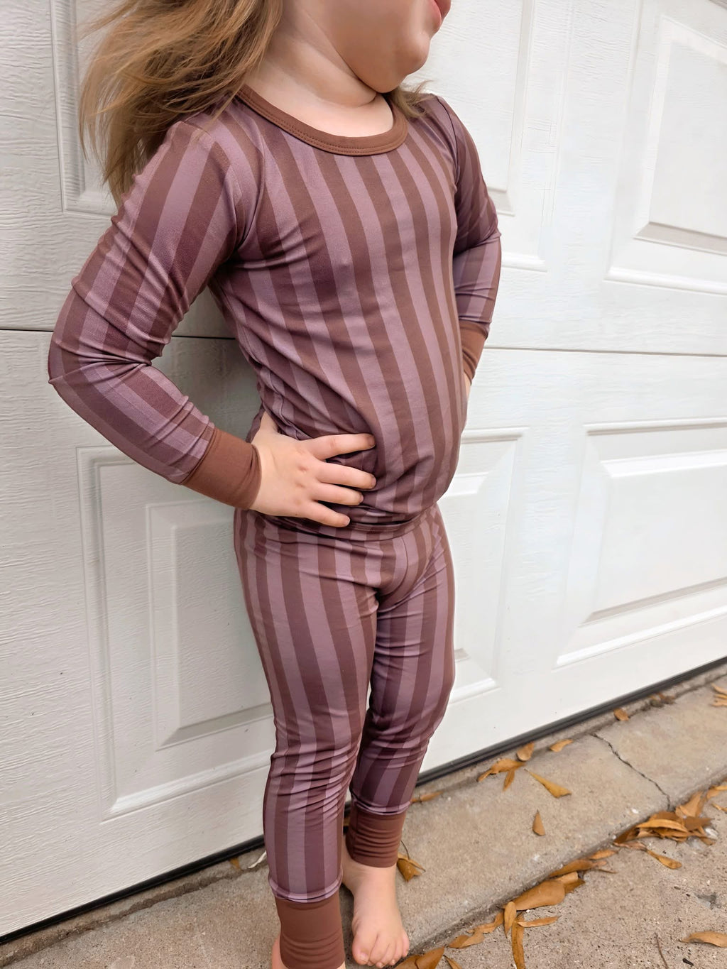 Espresso Stripes Two Piece Set