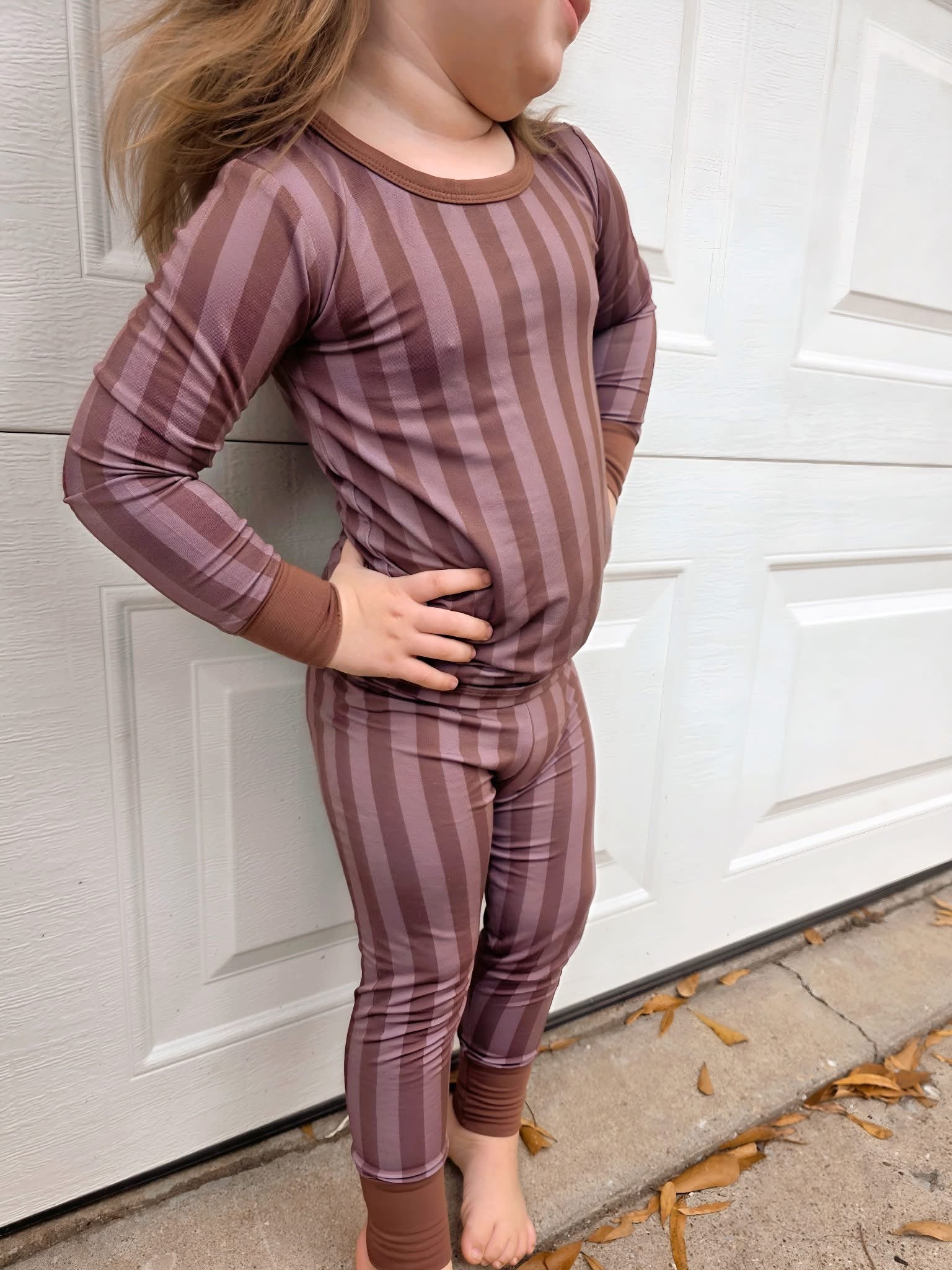 Espresso Stripes Two Piece Set