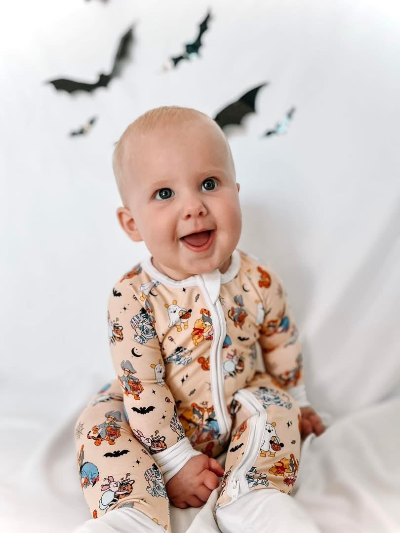 Spooky Friends Double Zippy Romper
