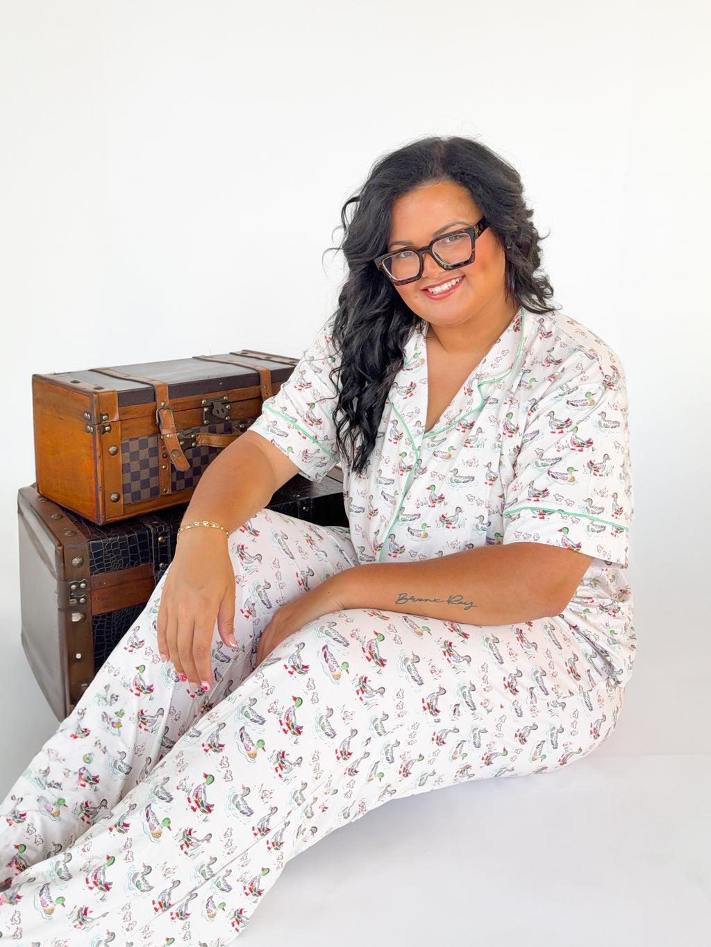 Watercolor Ducks Womens Pant Set