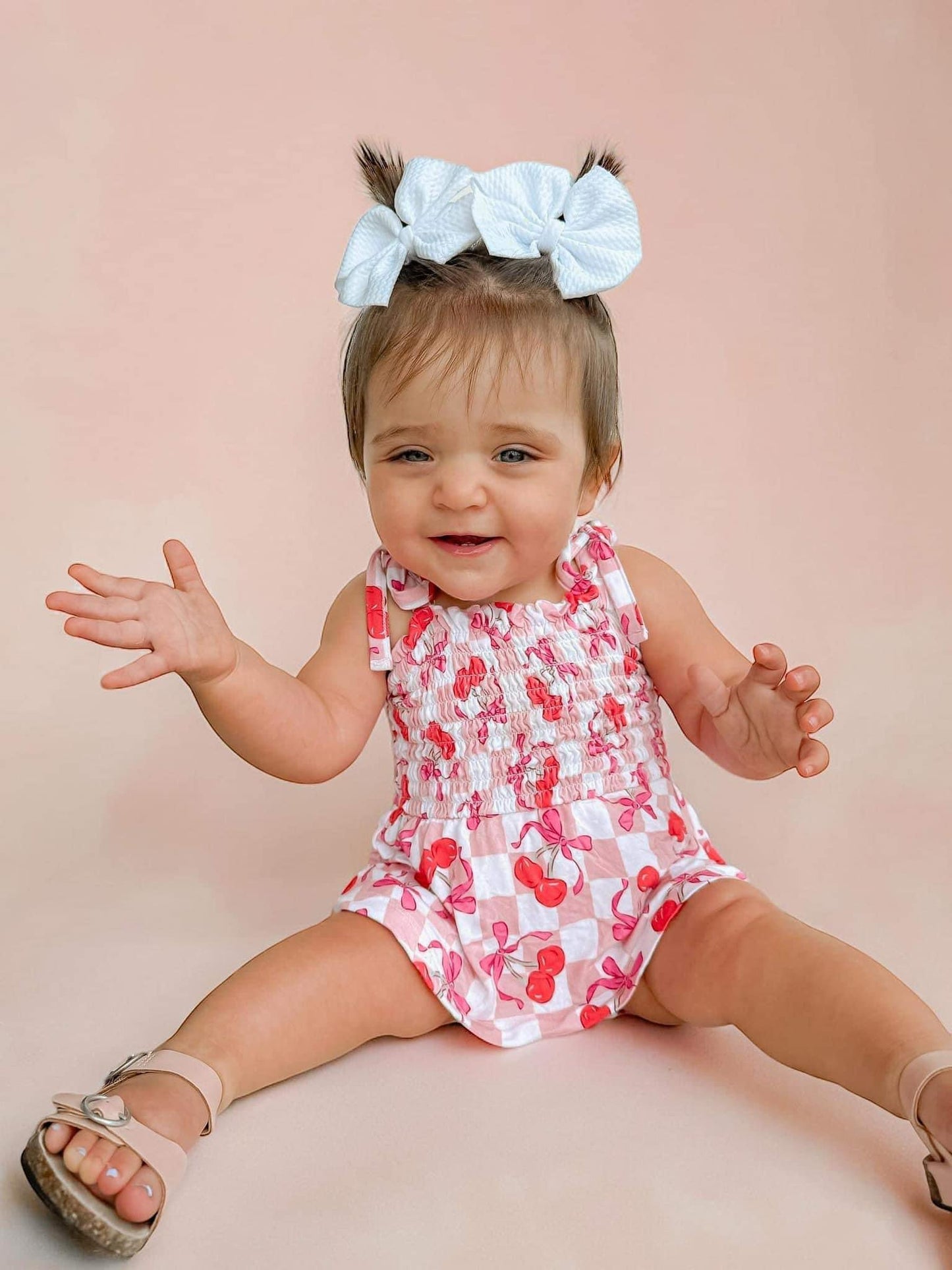 Cherry On Top Smocked Romper