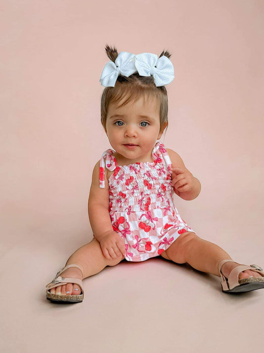 Cherry On Top Smocked Romper