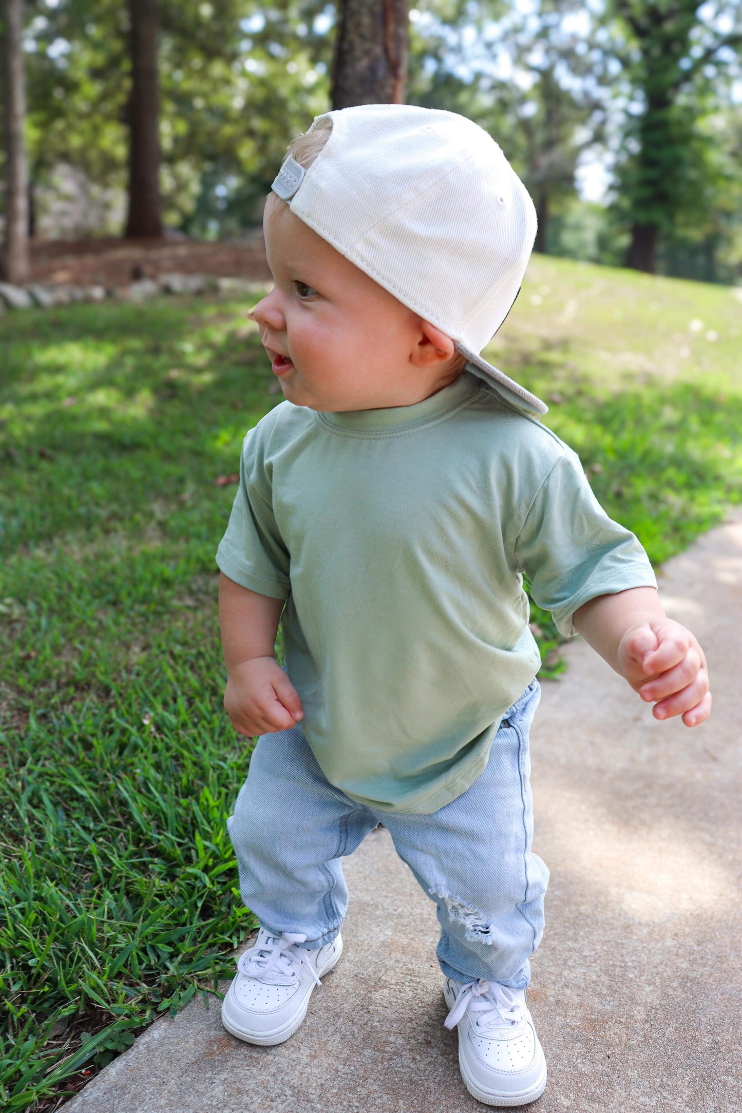 SAGE/BEIGE BAMBOO TEES