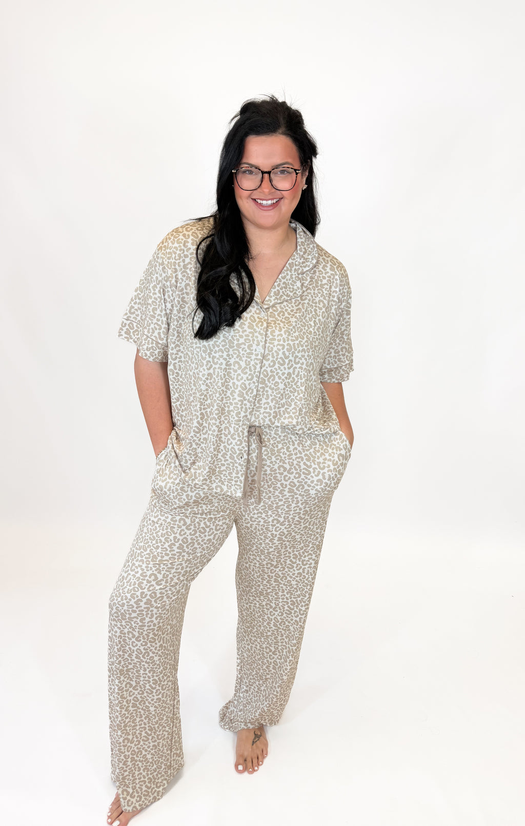 Oat Leopard Womens Pant Set