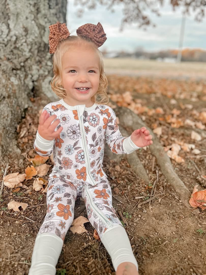 Josie Floral Double Zippy Romper