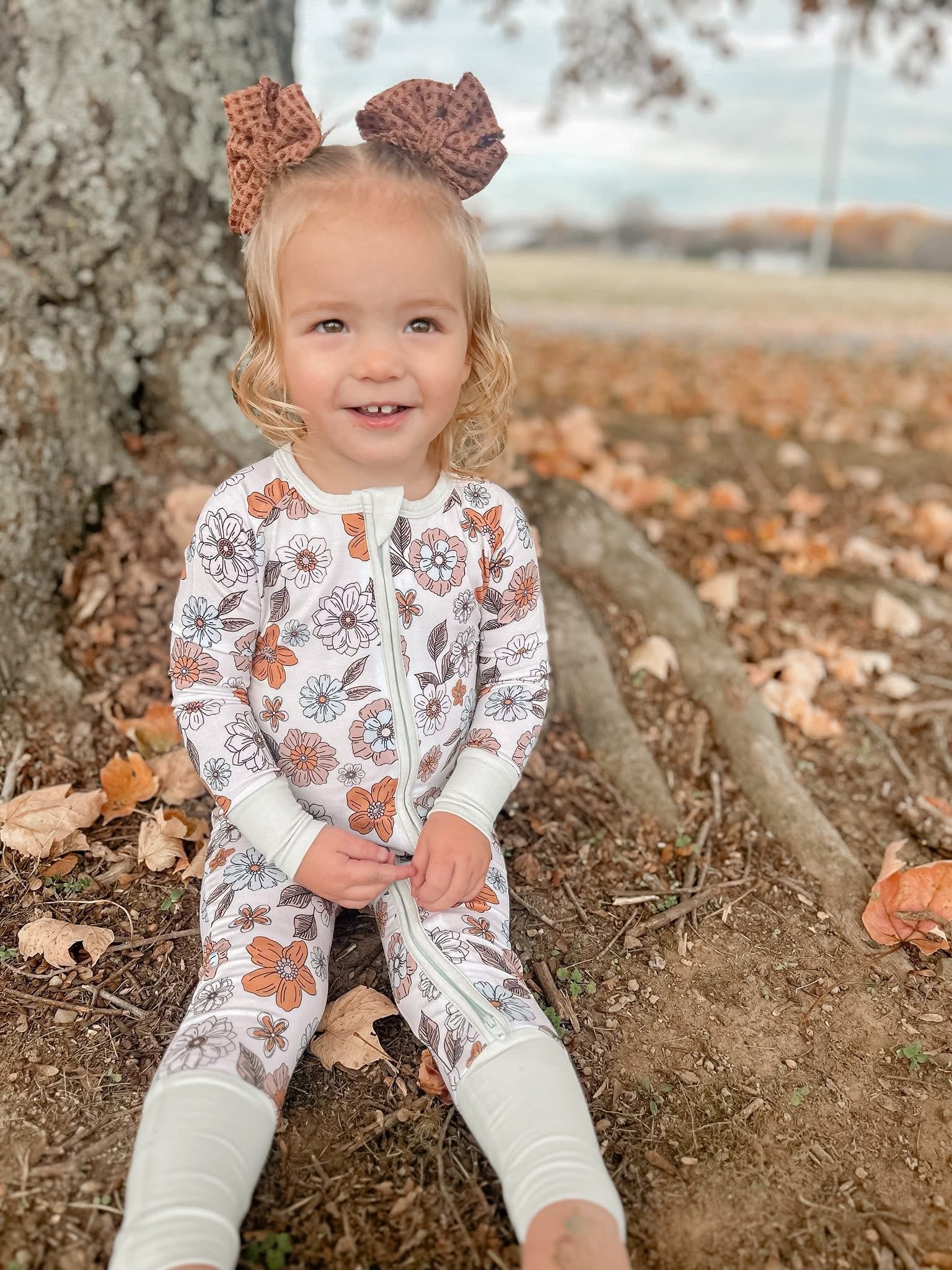 Josie Floral Double Zippy Romper