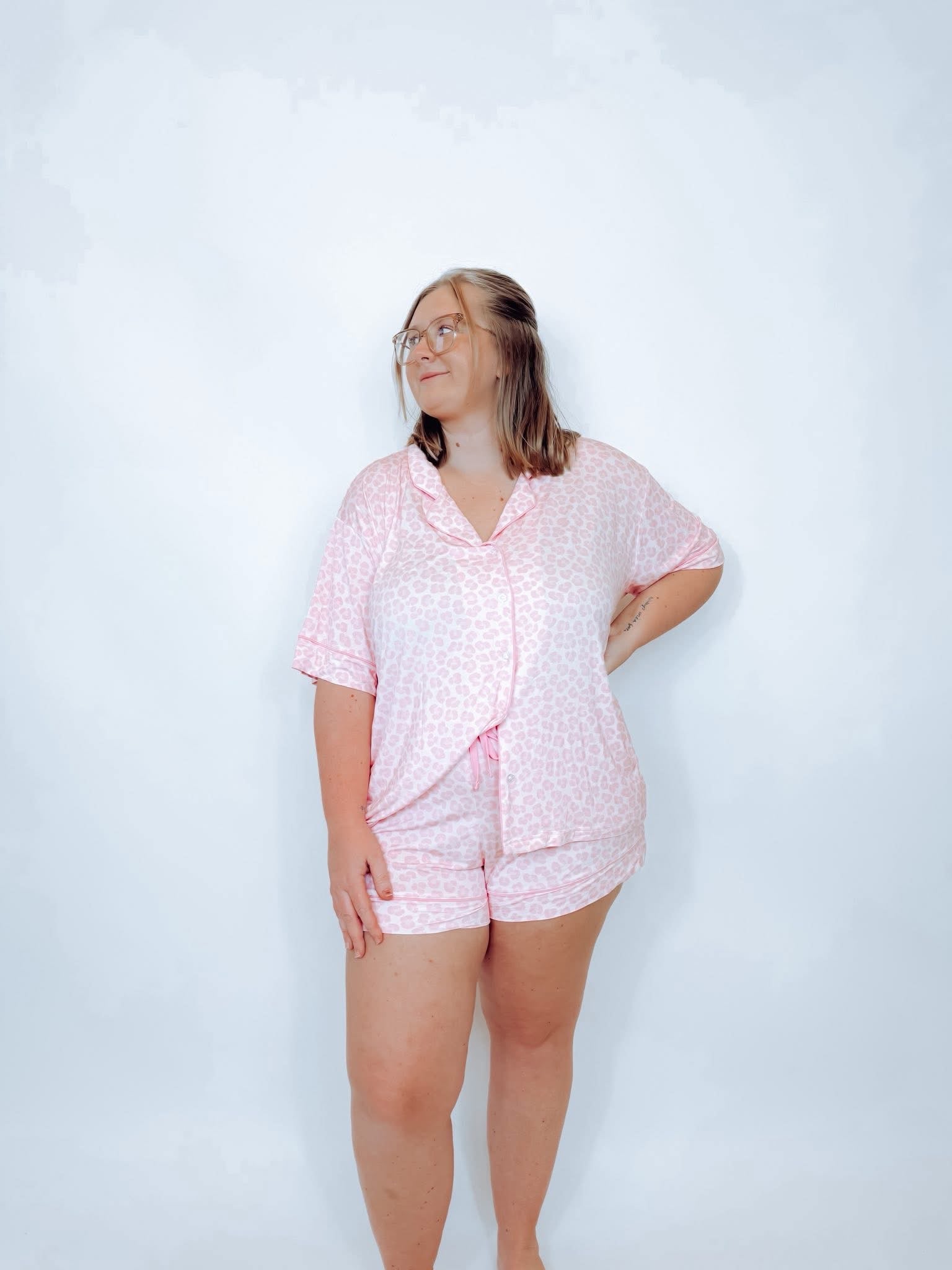 Pretty in Pink Womens Short Set