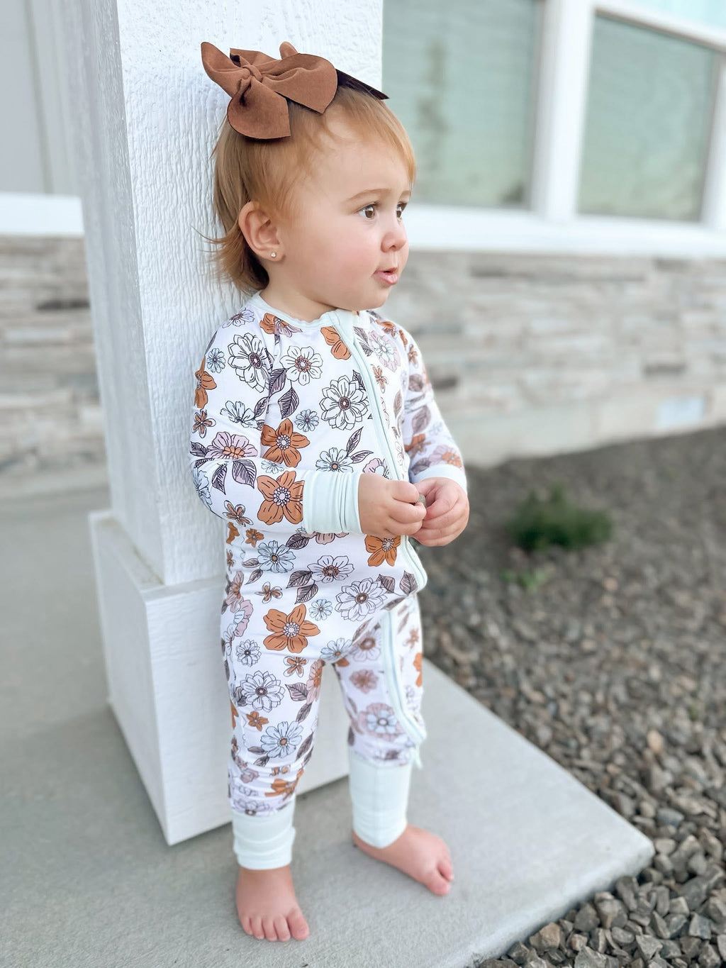 Josie Floral Double Zippy Romper