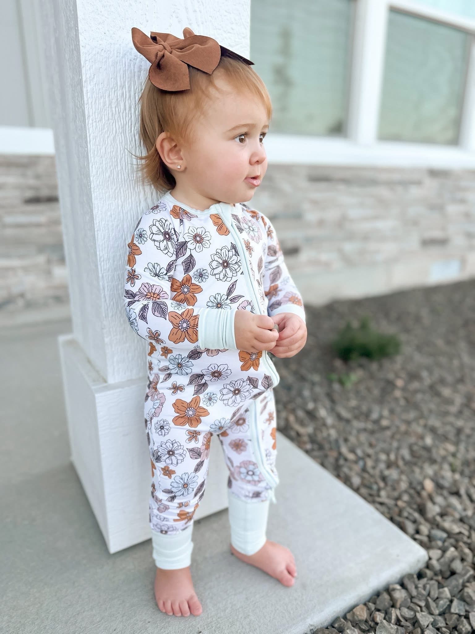 Josie Floral Double Zippy Romper