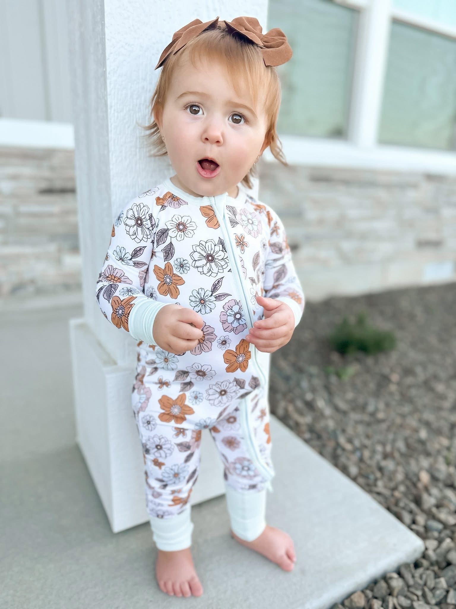 Josie Floral Double Zippy Romper