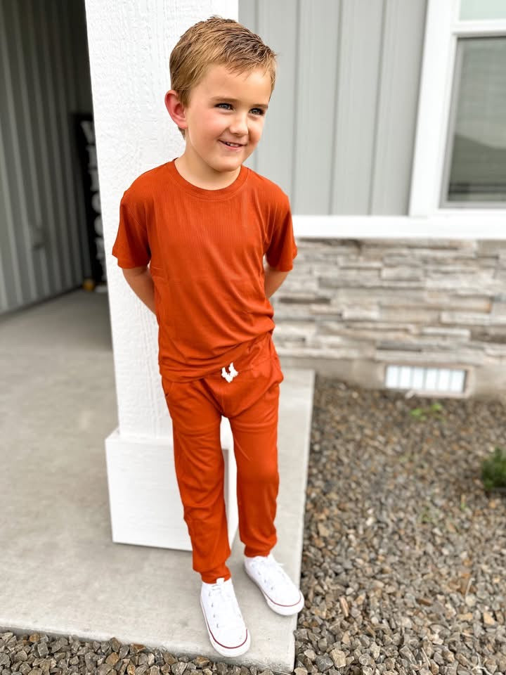 Pumpkin Spice Ribbed Joggers