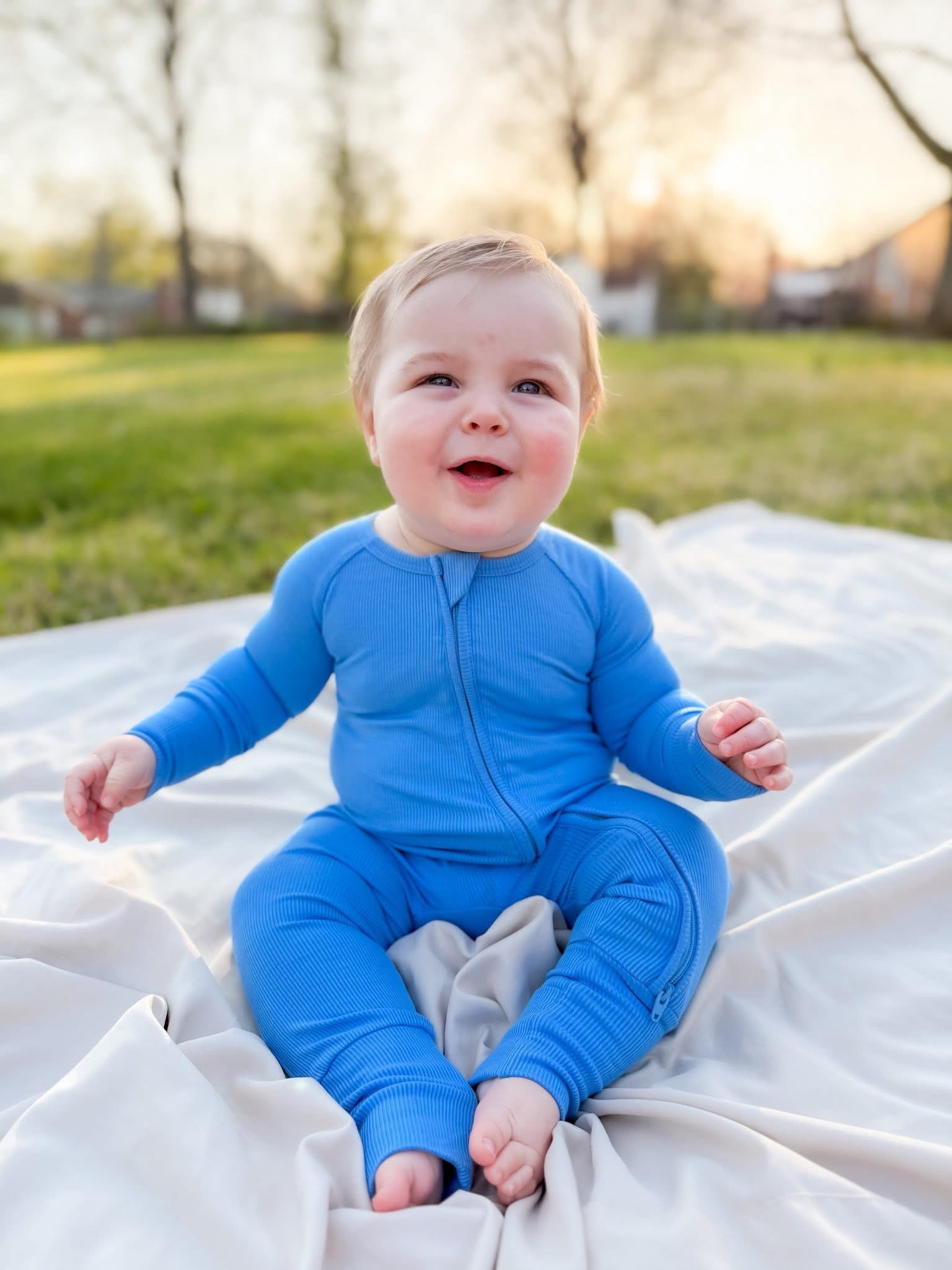 Cool Mist Ribbed Double Zippy Romper