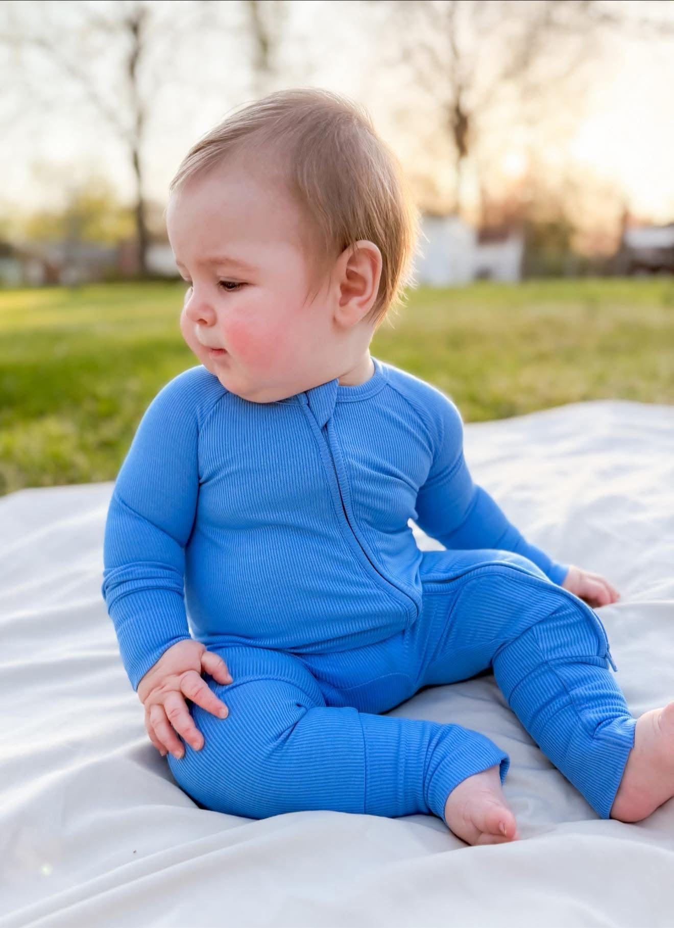 Cool Mist Ribbed Double Zippy Romper