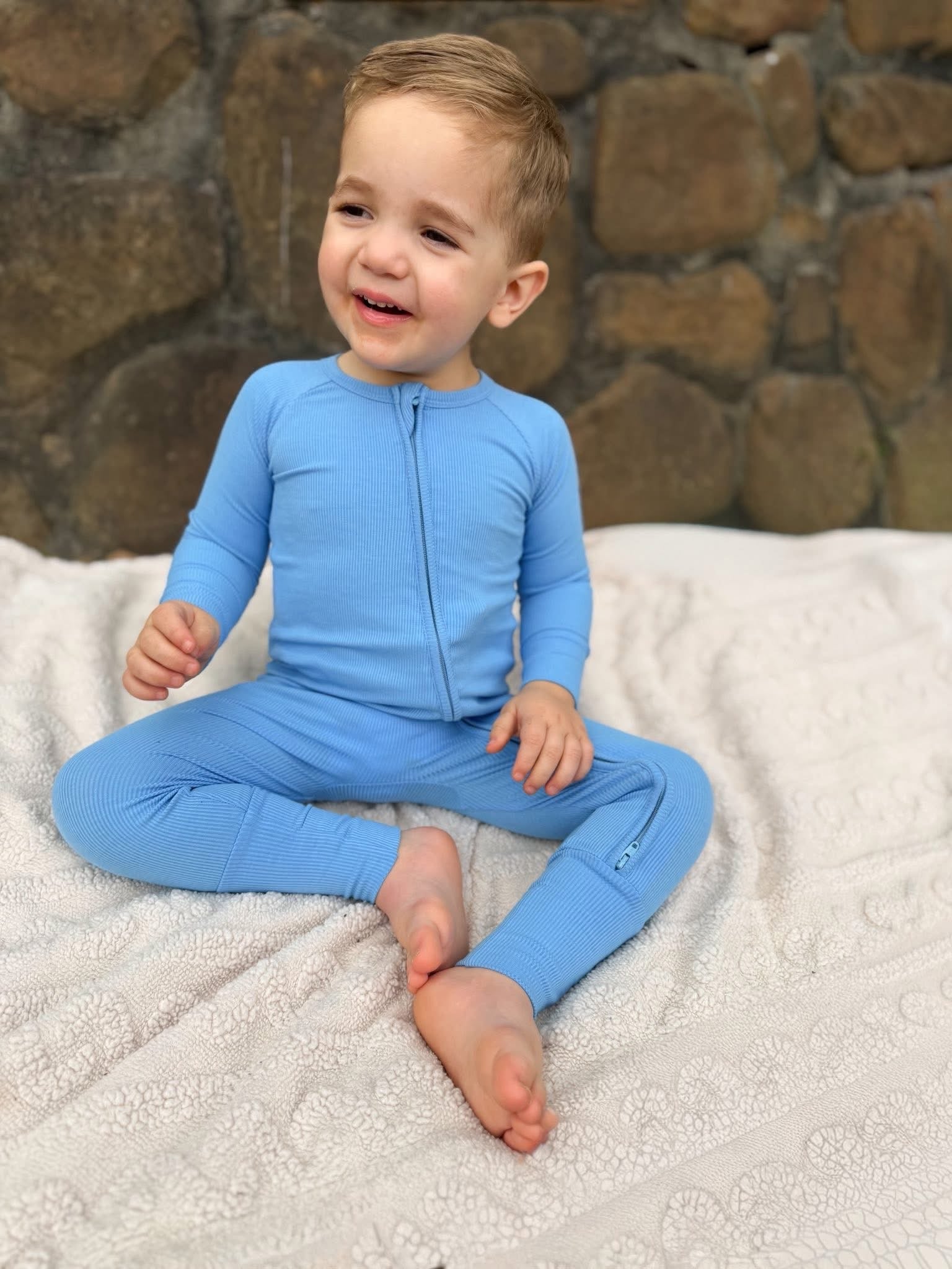 Cool Mist Ribbed Double Zippy Romper