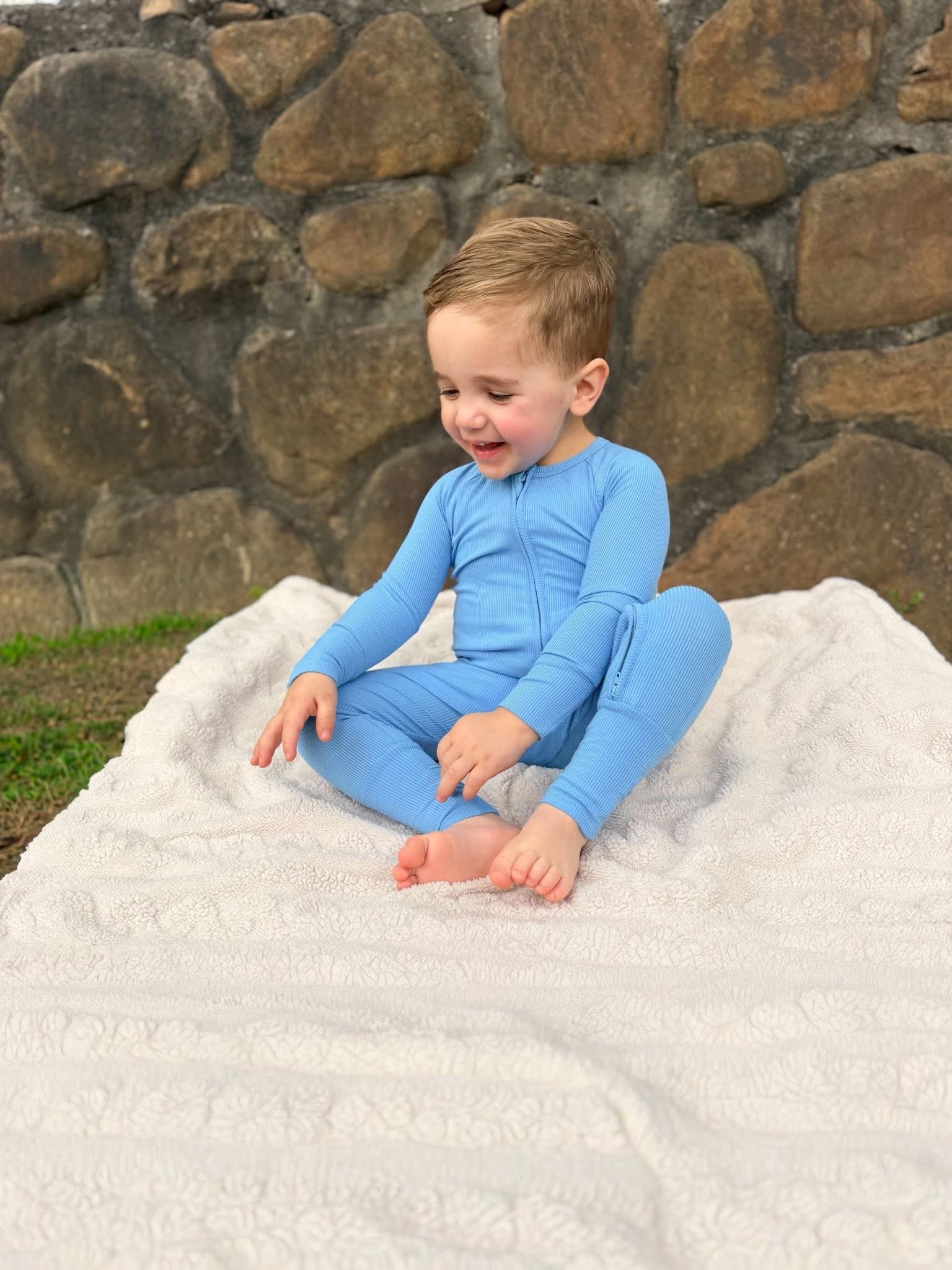 Cool Mist Ribbed Double Zippy Romper