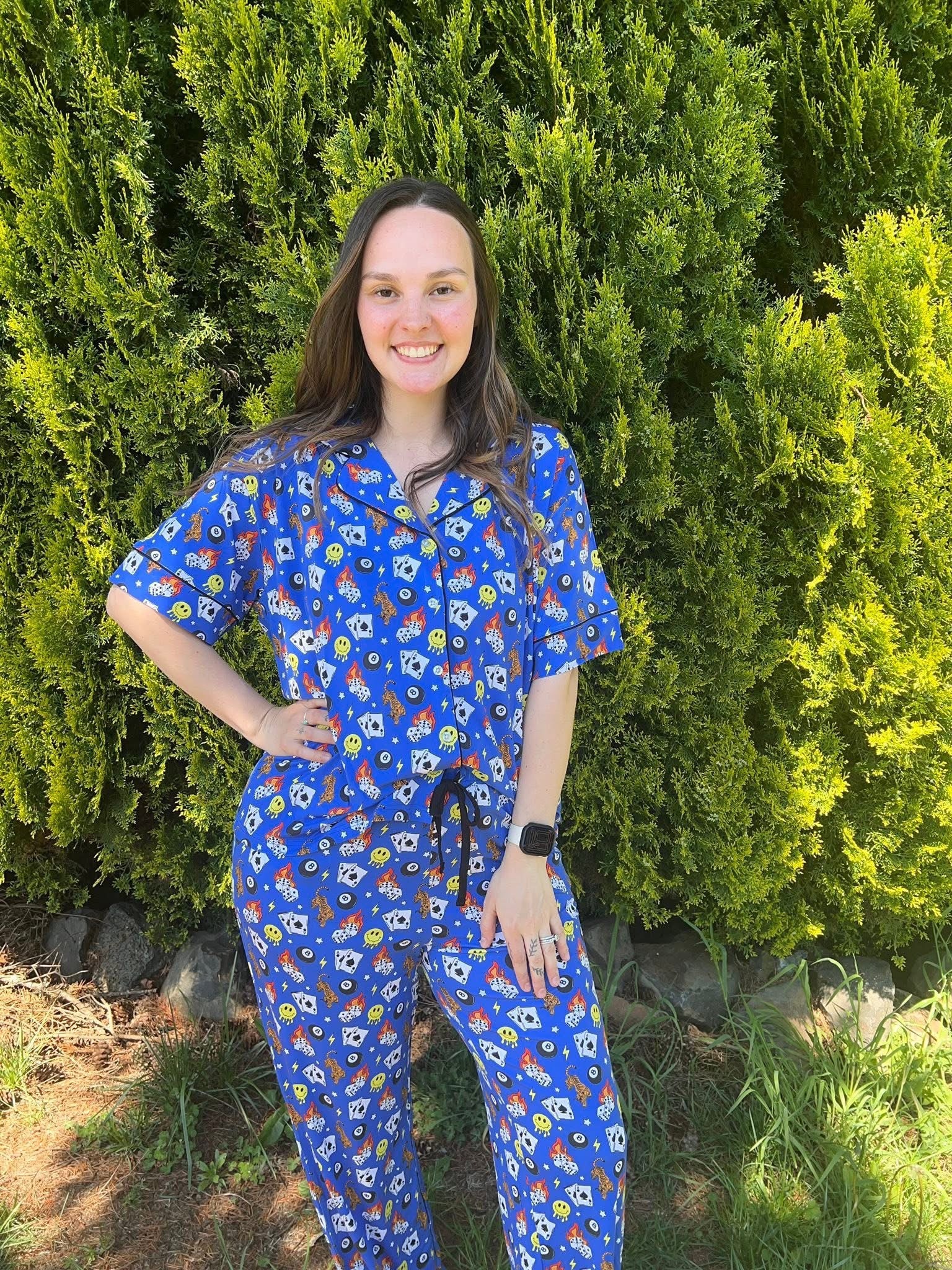 Cobalt Chaos Womens Pant Set
