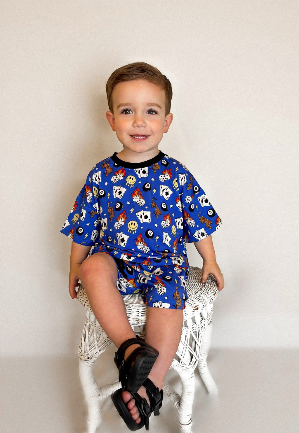 Cobalt Chaos Oversized Short Set