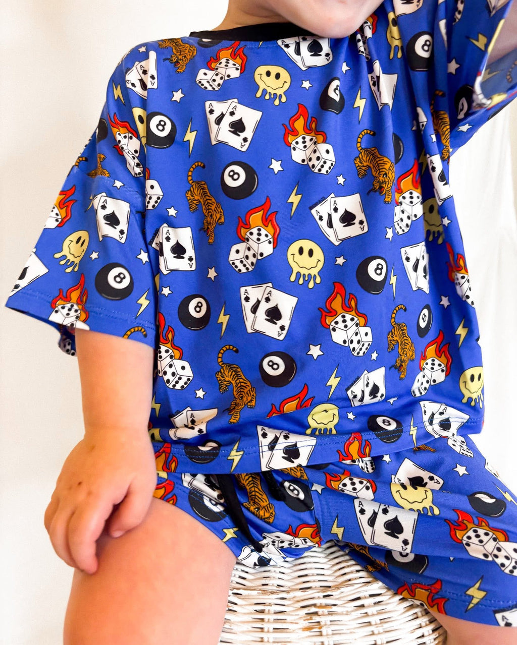 Cobalt Chaos Oversized Short Set
