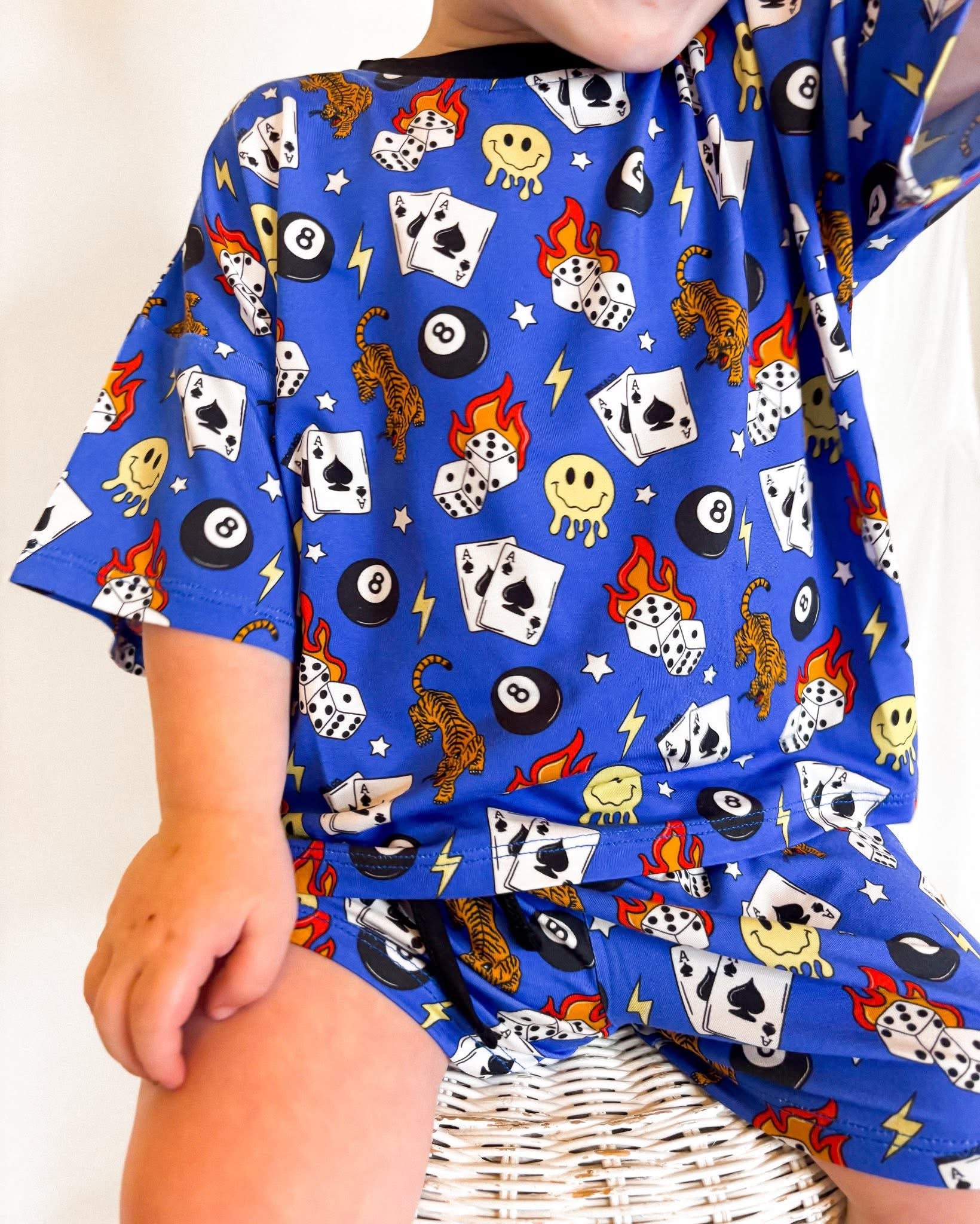 Cobalt Chaos Oversized Short Set