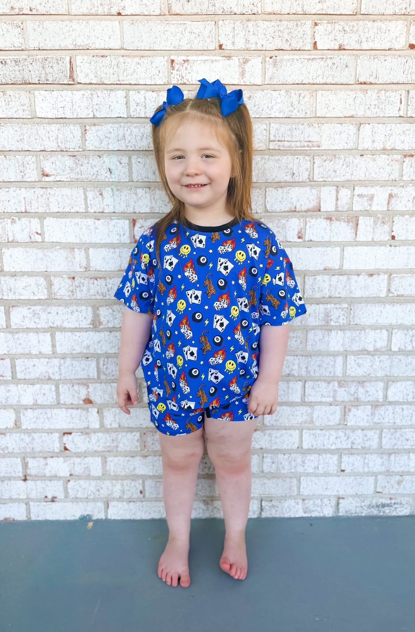 Cobalt Chaos Oversized Short Set