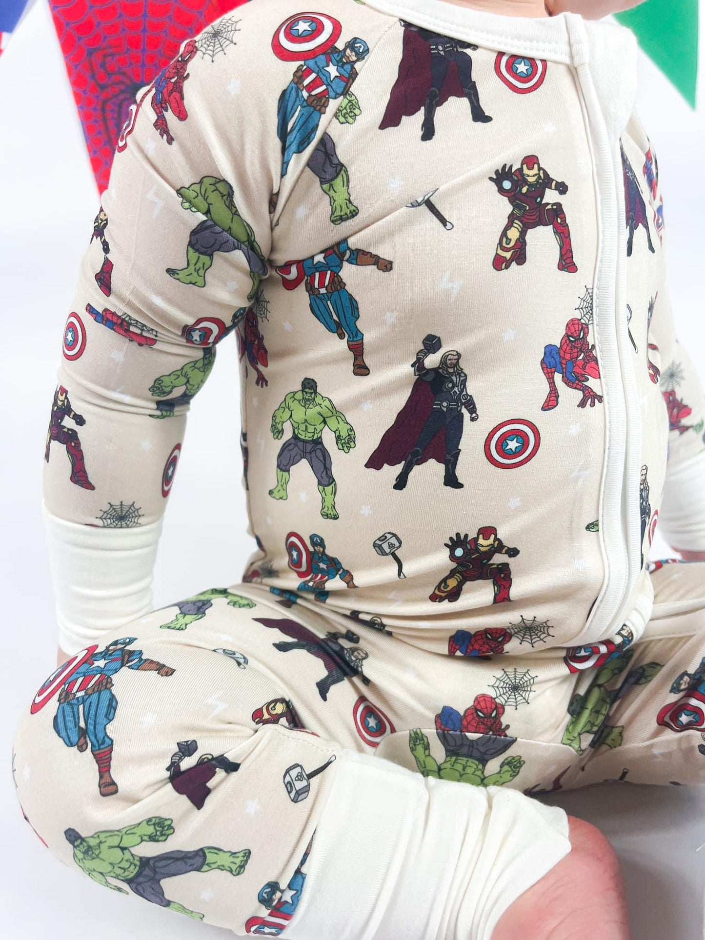 Superhero's Assemble Double Zippy Romper