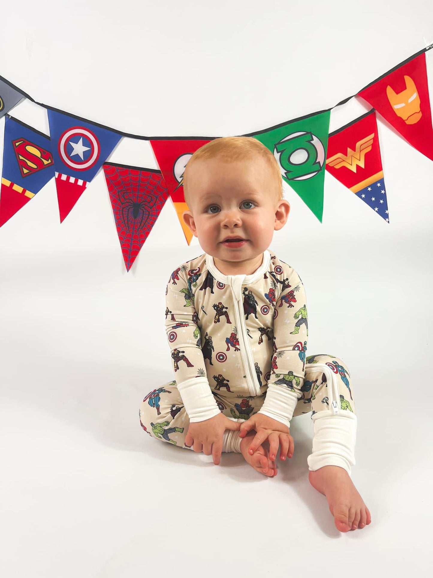 Superhero's Assemble Double Zippy Romper