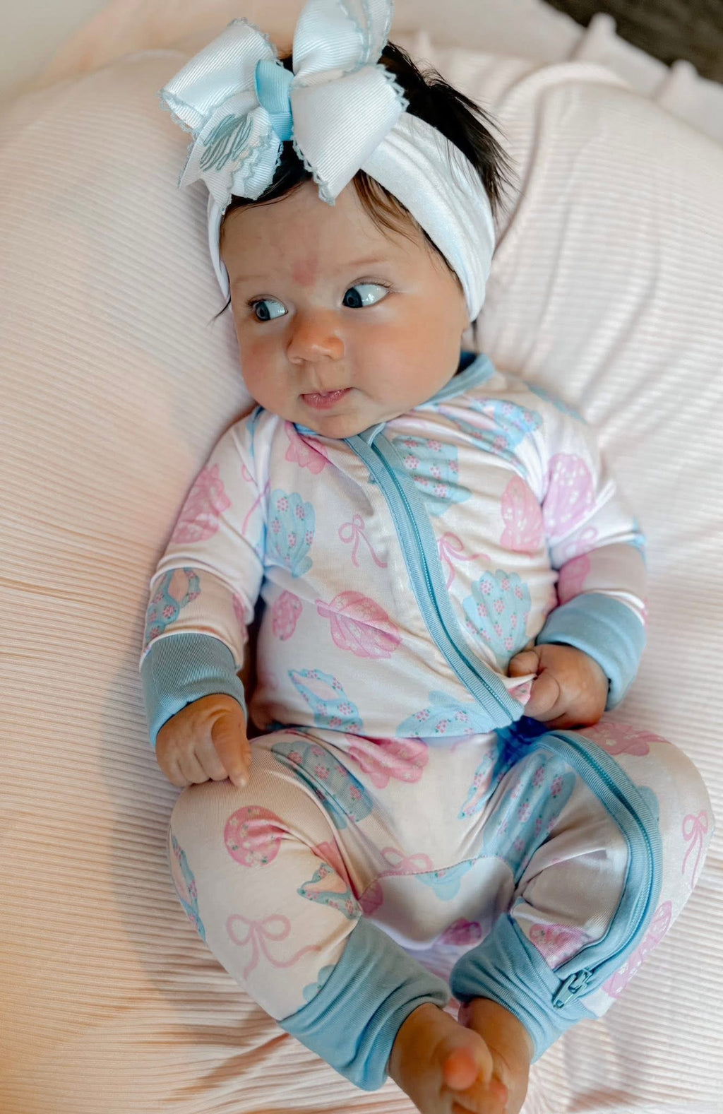 Coquette Shells Double Zippy Romper