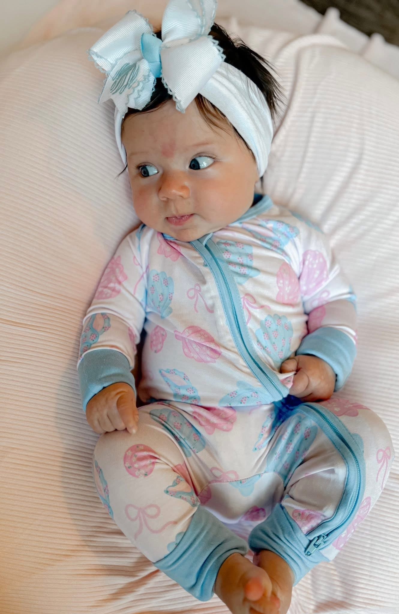 Coquette Shells Double Zippy Romper