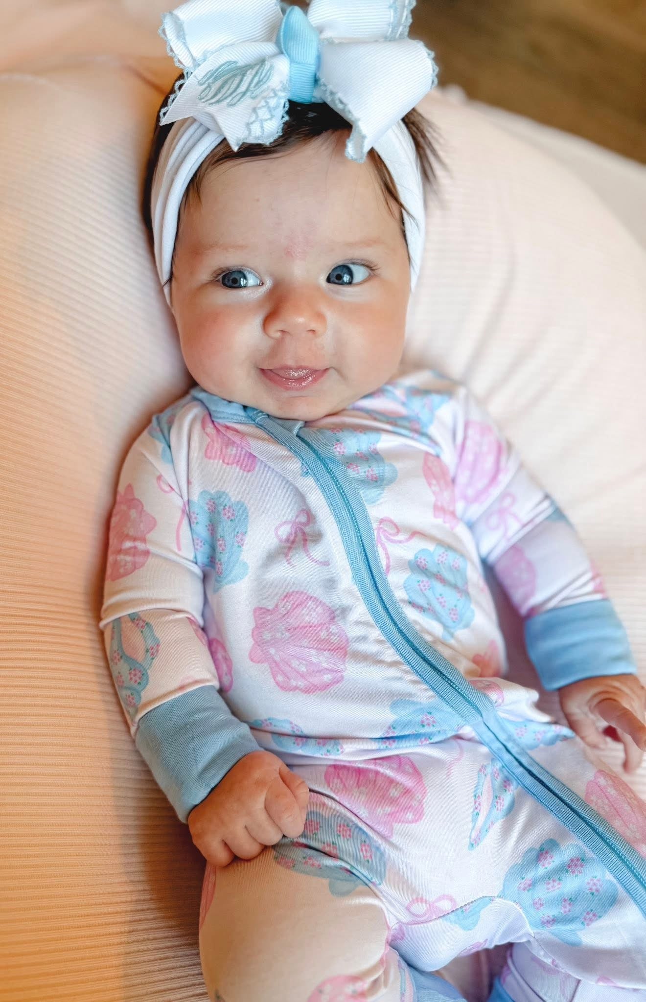 Coquette Shells Double Zippy Romper