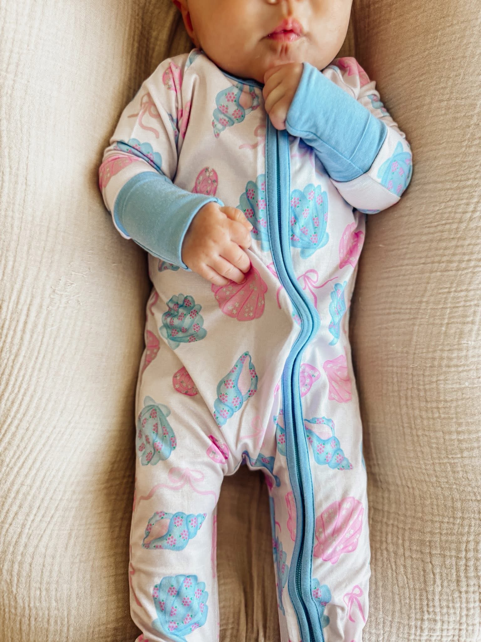 Coquette Shells Double Zippy Romper