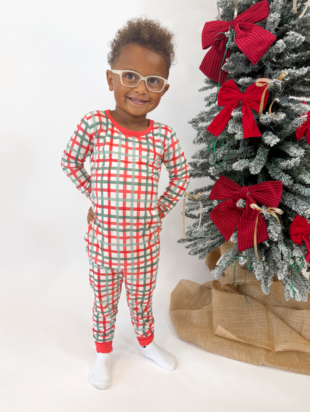 Christmas Plaid Two Piece Set