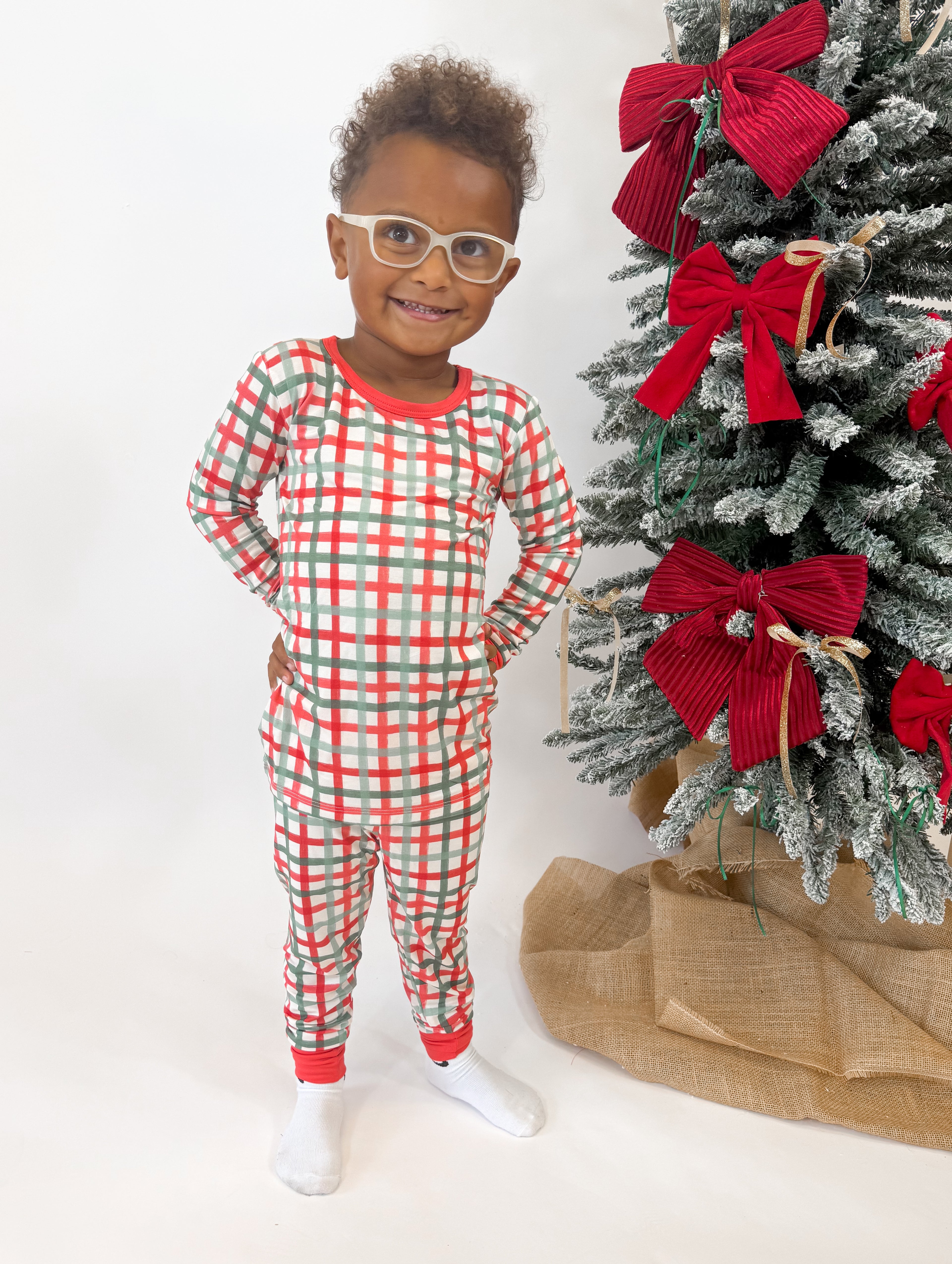 Christmas Plaid Two Piece Set