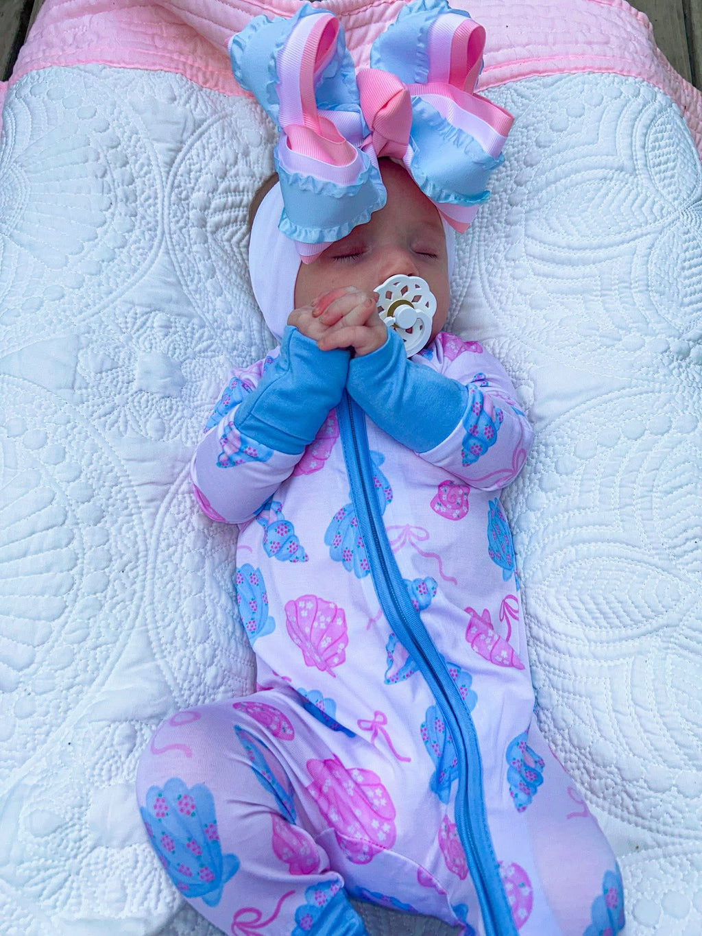 Coquette Shells Double Zippy Romper