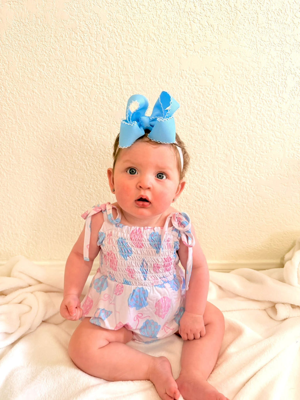Coquette Shells Smocked Twirl Romper