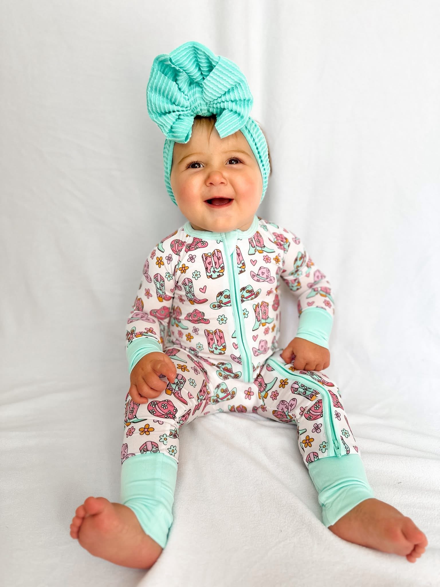 Summertime Cowgirl Double Zippy Romper