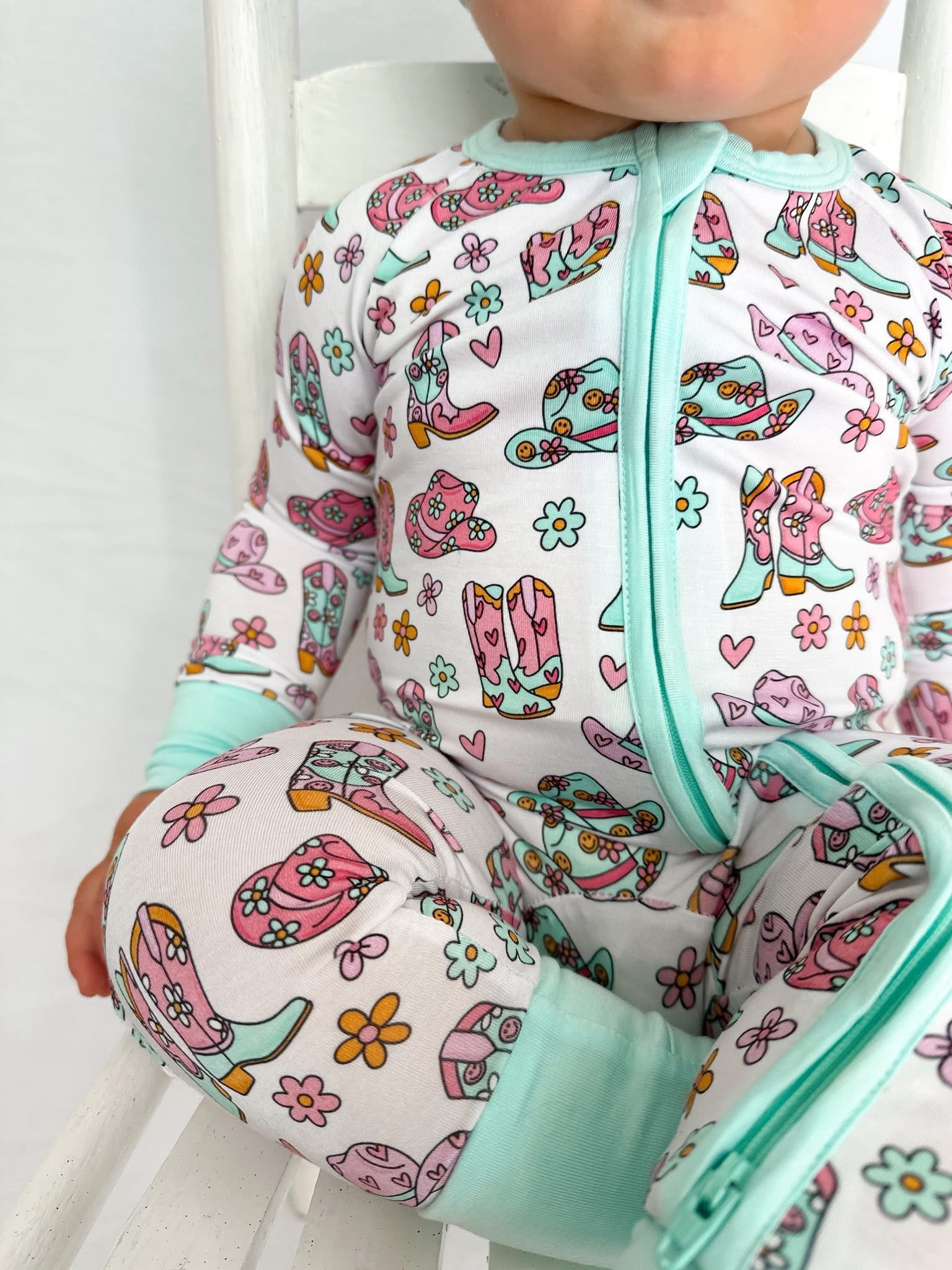 Summertime Cowgirl Double Zippy Romper