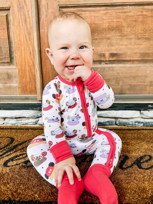 Magical Bucket hats Double Zippy Romper